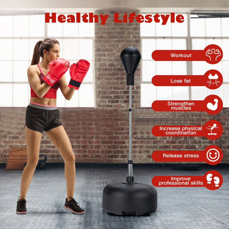 Chairliving Freestanding Punching Bag Adjustable Heights Training Bag with Stand and Boxing Gloves for Adults Kids