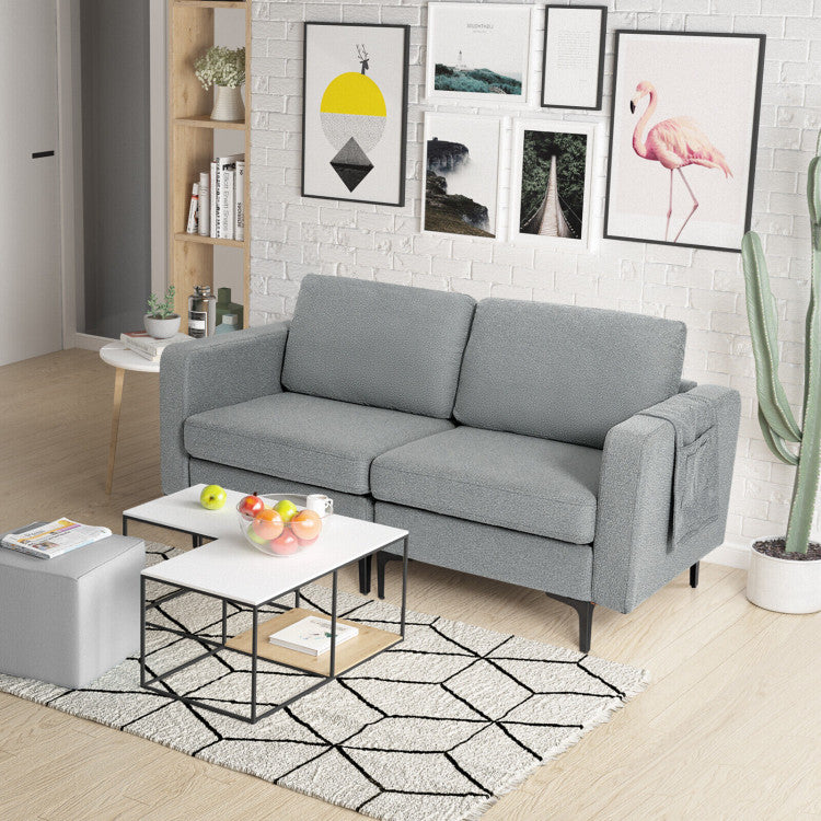 Chairliving Modern Loveseat Sofa Couch with Cushion and Side Storage Pocket