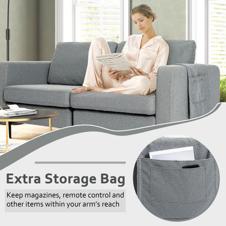 Chairliving Modern Loveseat Sofa Couch with Cushion and Side Storage Pocket