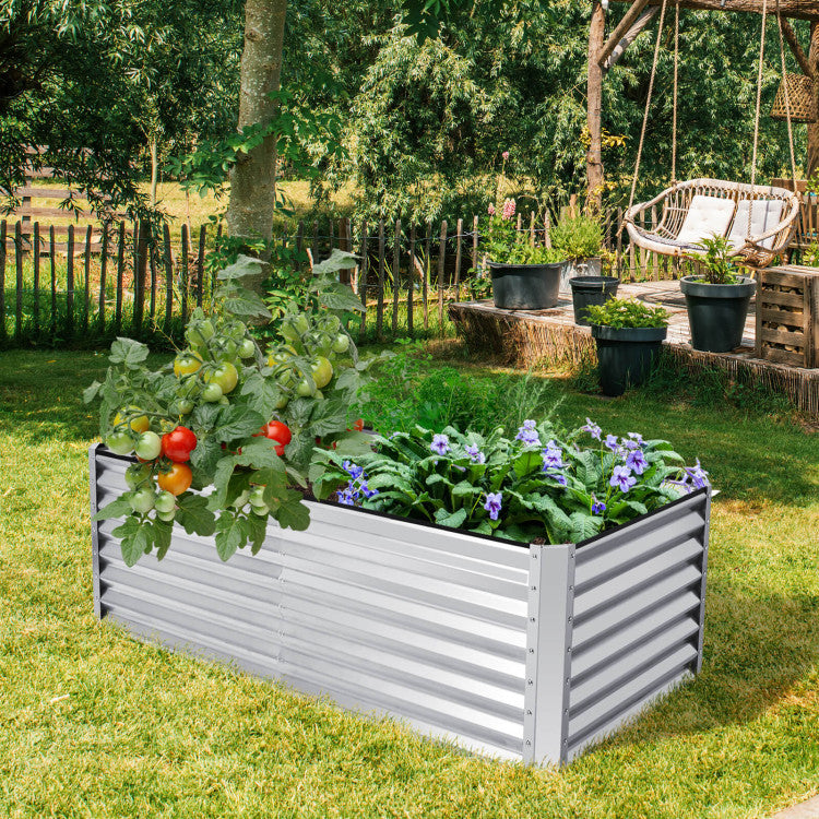 Chairliving Outdoor Metal Planter Raised Garden Bed 269 Gallon Garden Box for Lawn Backyard