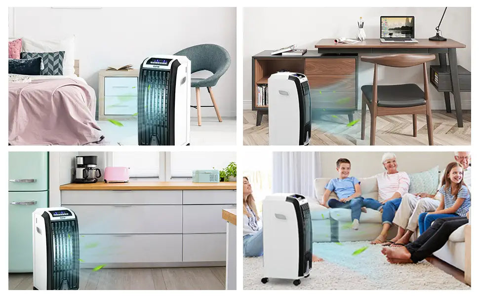 Chairliving 3 In 1 Evaporative Air Cooler Portable Tower Fan Humidifier with 3 Wind Modes and Remote Control