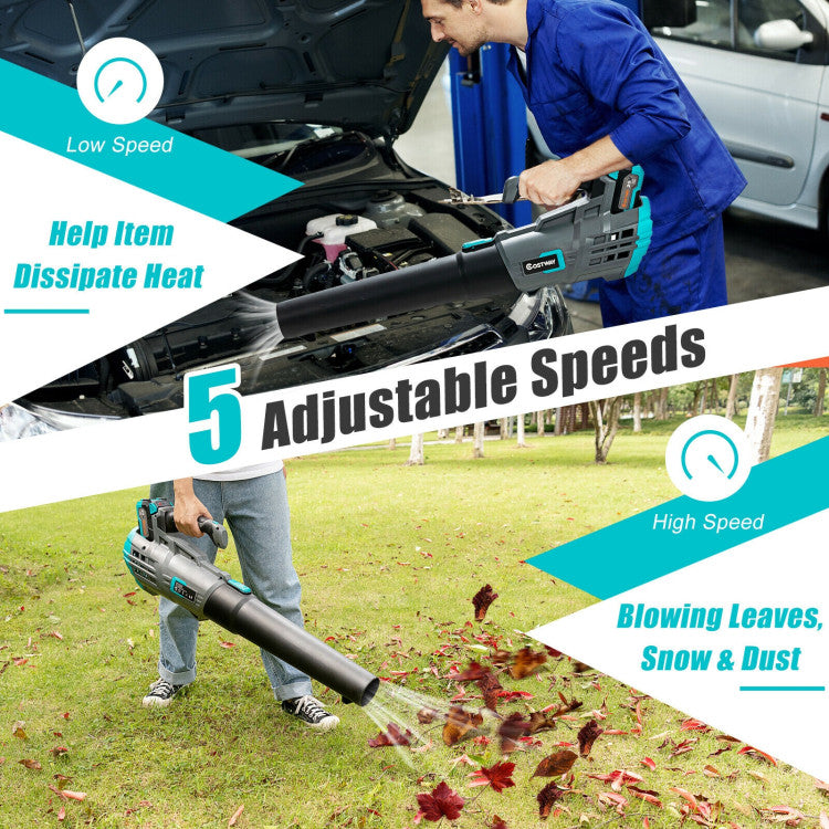 Chairliving 4.0Ah 20V Portable Electric Cordless Leaf Blower with Charger and Battery