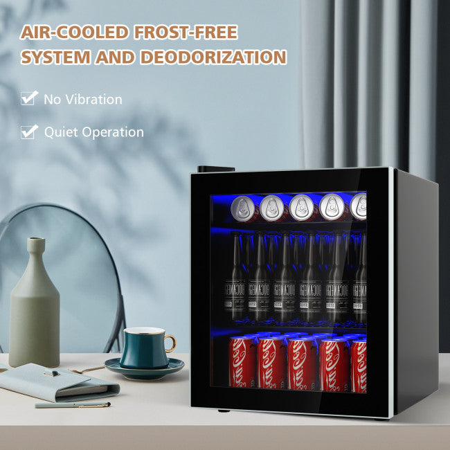 Chairliving 60 Can Freestanding Mini Wine Cooler Refrigerator Intelligent Beverage Fridge with Adjustable Temperature Control