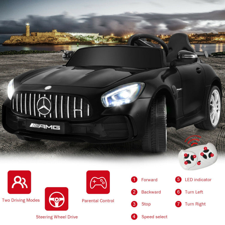 Chairlivng 12V Kids Ride On Electric Car Licensed Mercedes Benz AMG GTR Motorized Vehicles with Remote Control