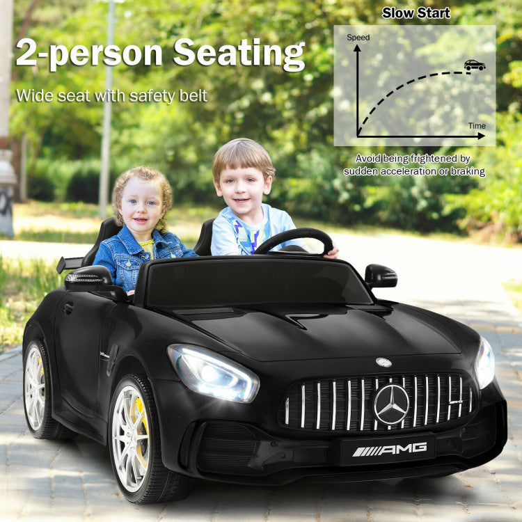 Chairlivng 12V Kids Ride On Electric Car Licensed Mercedes Benz AMG GTR Motorized Vehicles with Remote Control