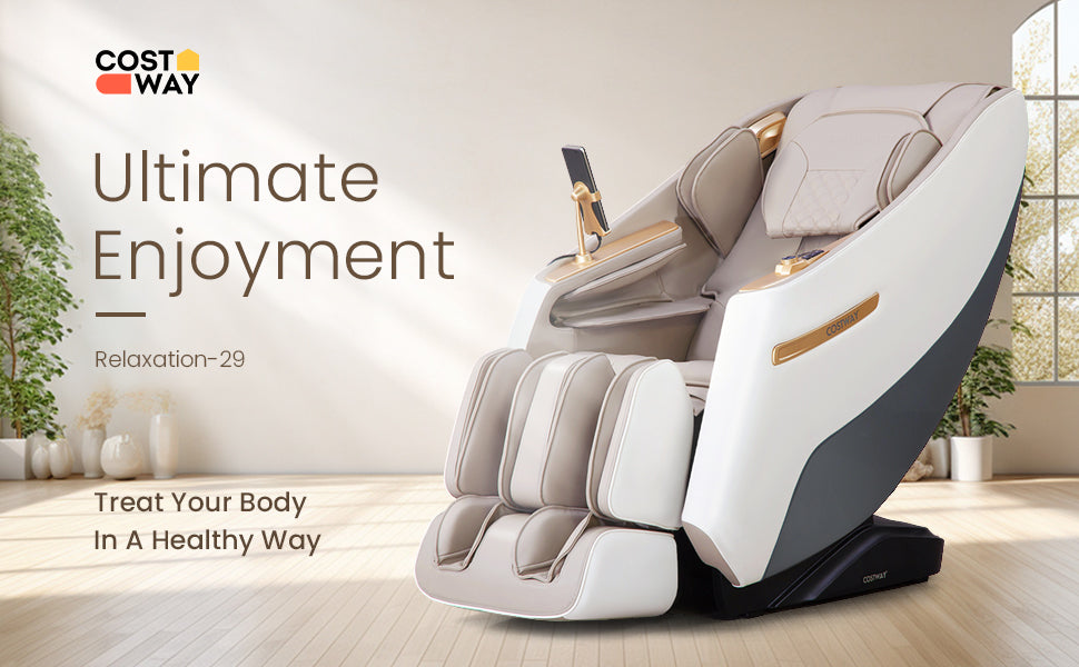 Full Body Massage Chair Zero Gravity SL Track Massage Recliner with 12 Automatic Massage Modes and Remote Control