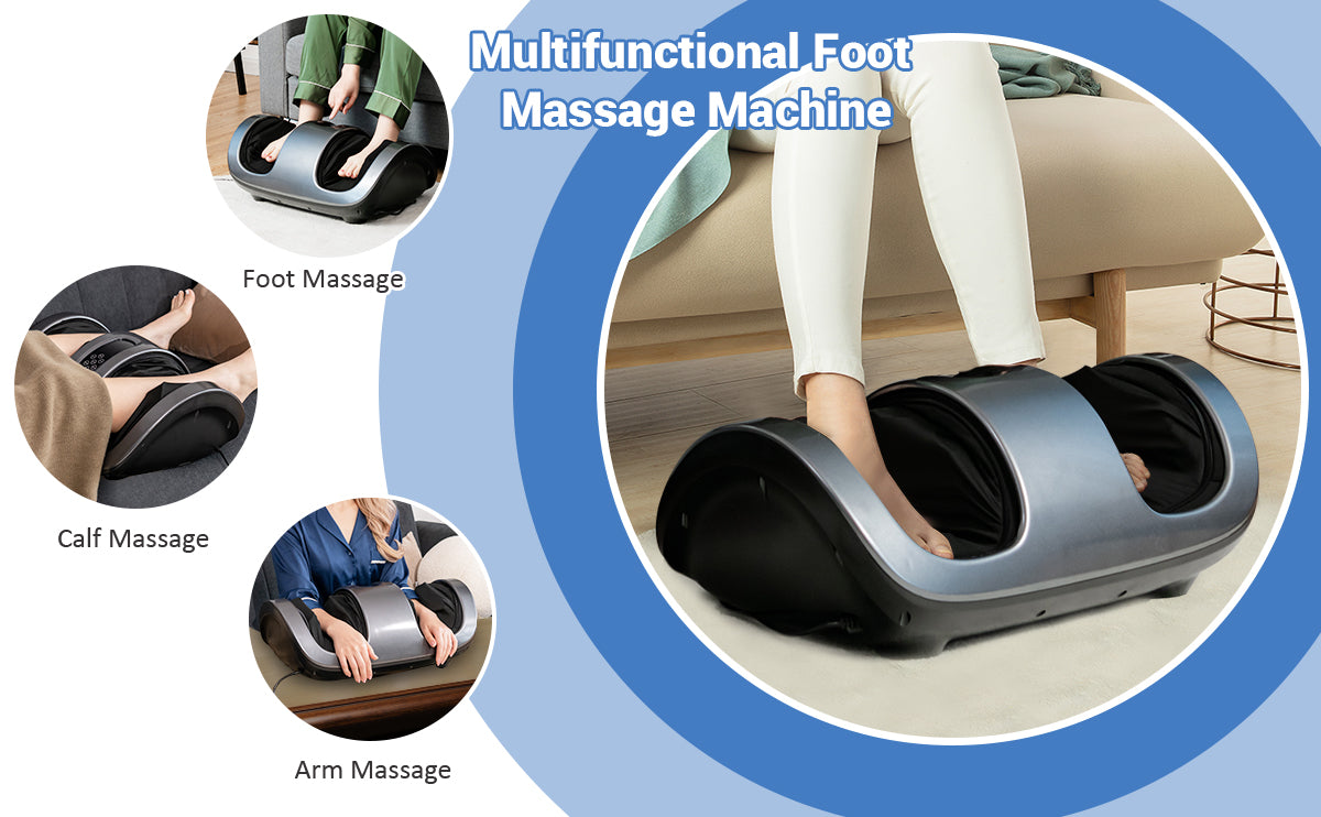 Therapeutic Shiatsu Foot Massager Calf/Leg Massage Machine with Heat Deep Kneading for Plantar Fasciitis