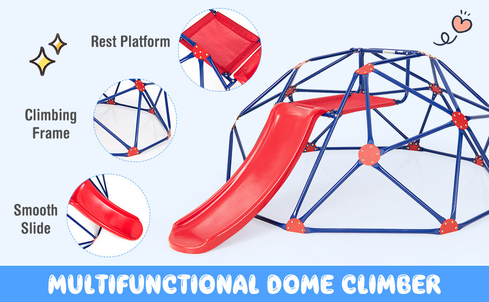 Kids Climbing Dome Outdoor Toddlers Jungle Gym Geodesic Climber