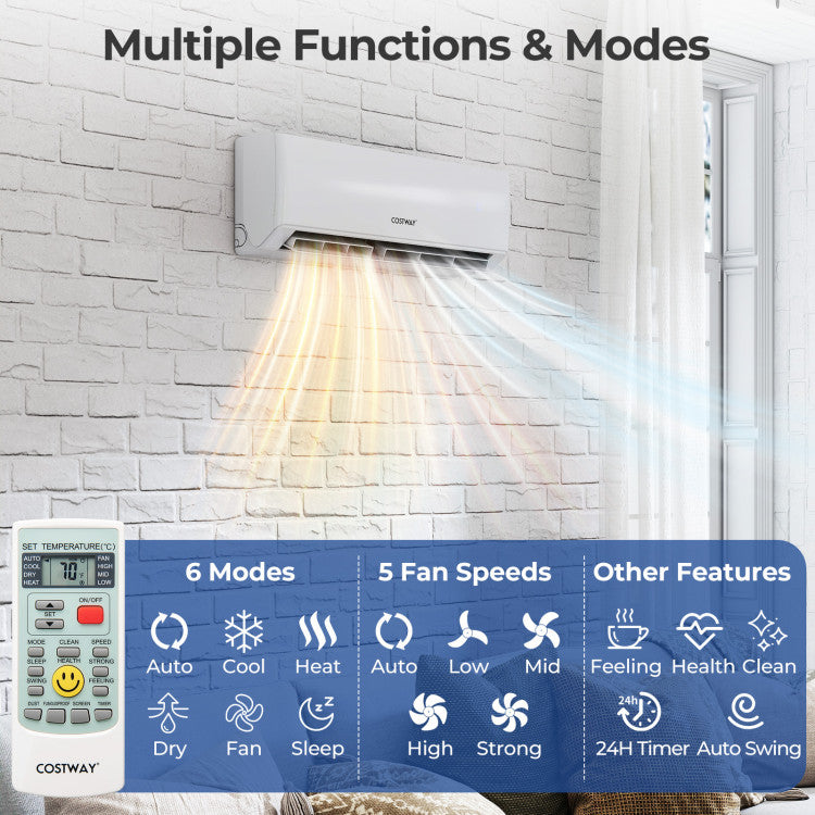 UltrEco_Series_30000_BTU_2_Zone_Wifi_enabled_Mini_Split_Air_Conditioner_23_SEER2_208-230V_Ductless_Ac Unit_with_24Hour_Timer_Digital_Display_Heat Pump