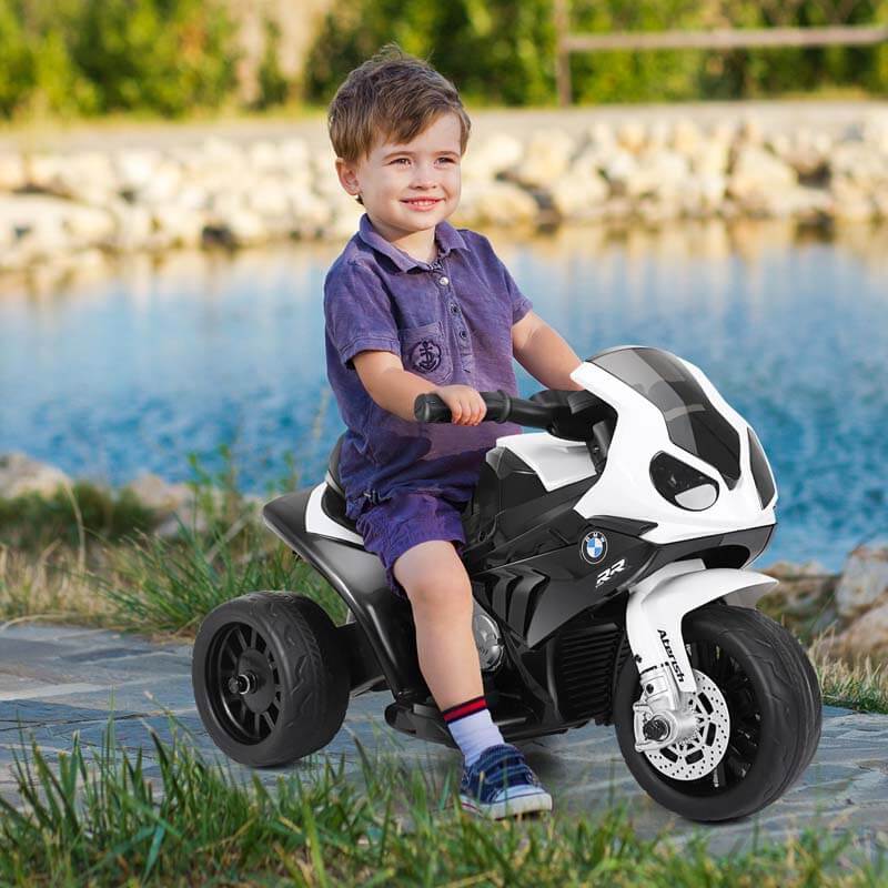 Chairliving 6V BMW Licensed Electric Kids Ride-On Motorcycle Battery Powered 3-Wheel Motorcycle Toy with Headlights