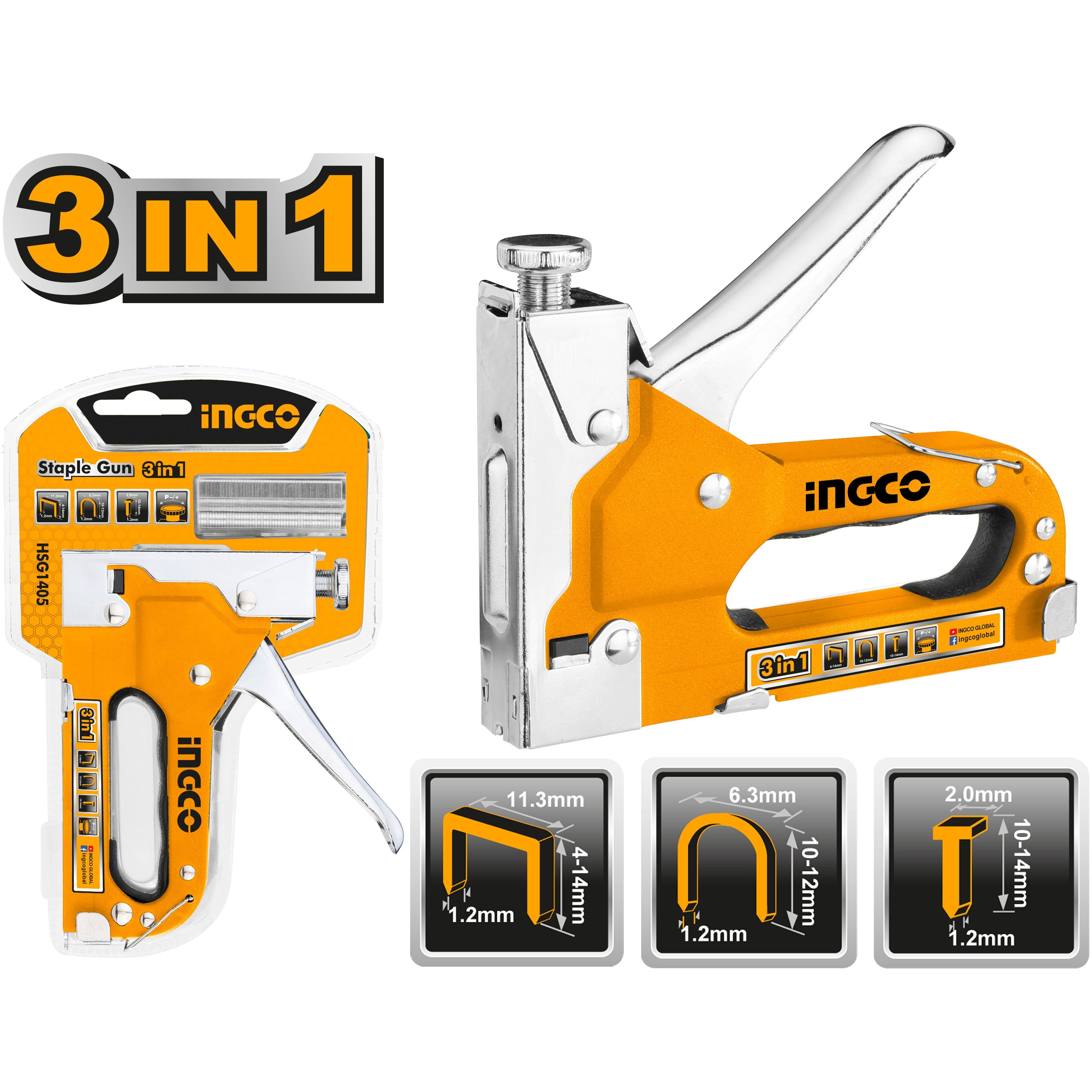 Pistola Clavadora TOTAL Neumática Grapadora 2 en 1 INDUSTRIAL – MARVIN  TOTAL INGCO Herramientas