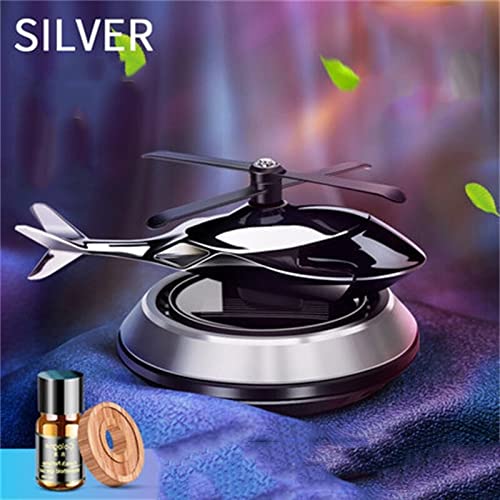 Dhairya Creations New Army Style Solar Powered Car Perfume Aromatherapy  Helicopter Air Freshener Diffuser Perfume Auto Rotation Fan | For Car