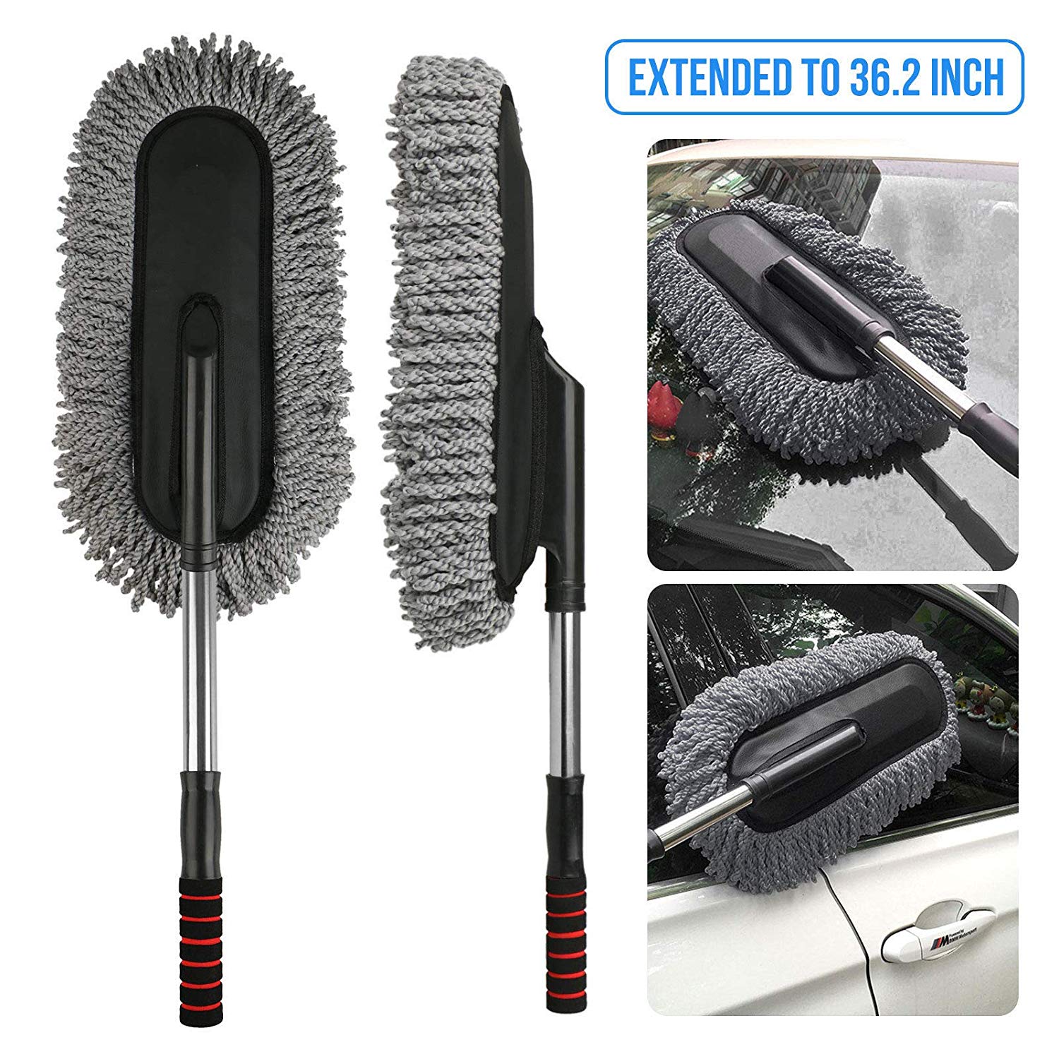 Exterior Car Duster Dashboard Duster Multipurpose Duster With Soft Rubber  Protection Sponge Handle Suitable For Car Motorcycle - AliExpress