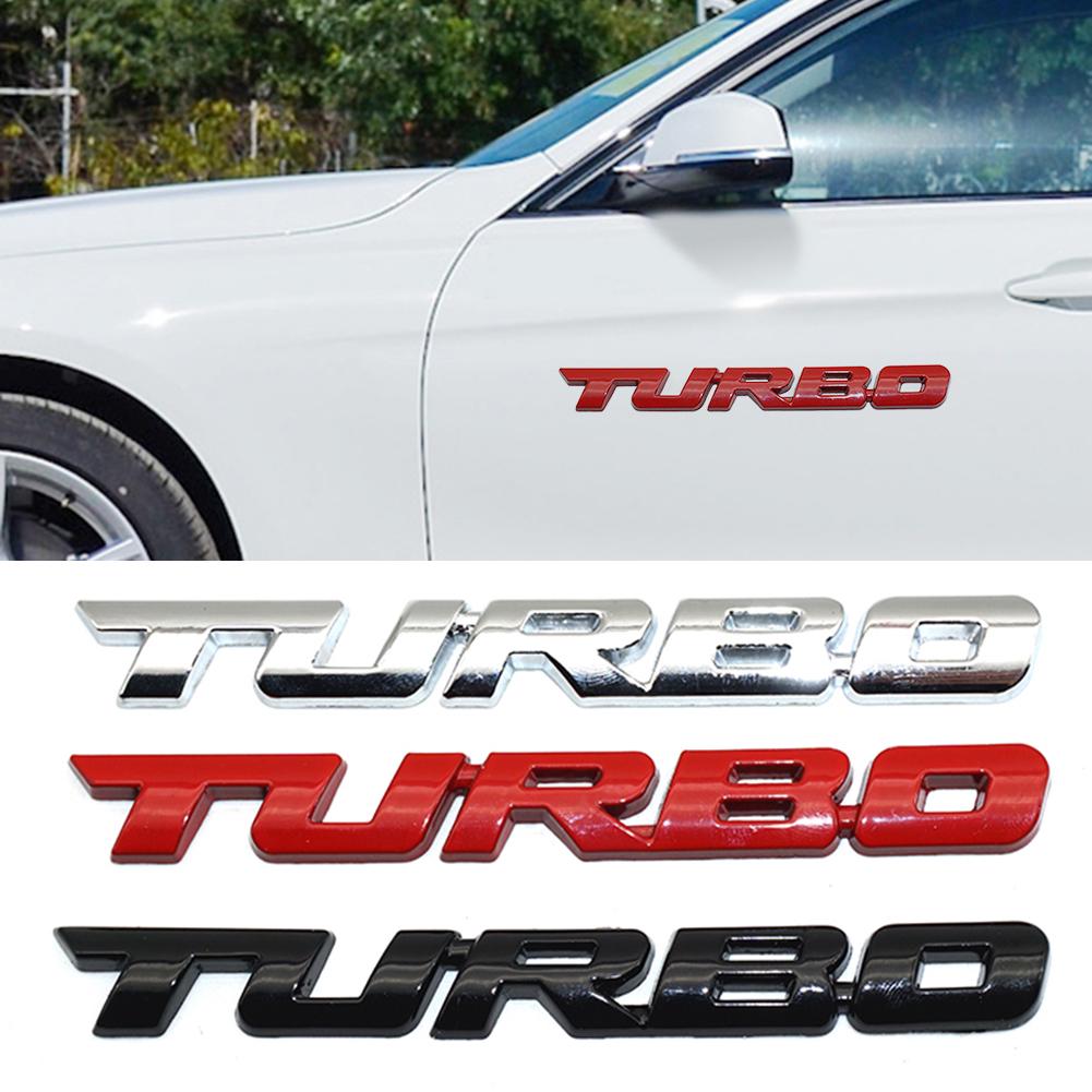 TURBO 3D Metall Aufkleber Auto Körper Emblem Aufkleber Galvanik