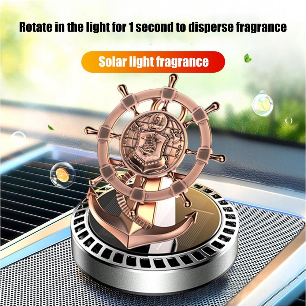 Kaufe Car Air Freshener,Rotating Solar Aromatherapy Essential Oil