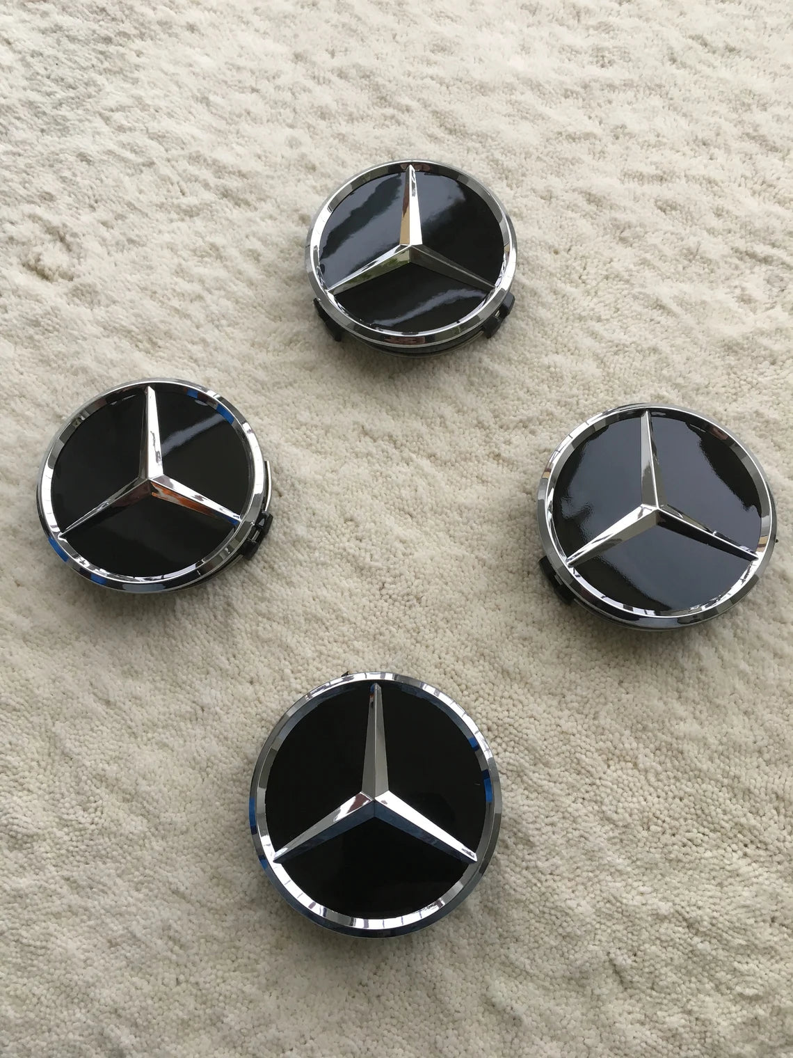 Mercedes benz domed sticker badge decal 3d gel overlay car sticker 65x16mm  x2