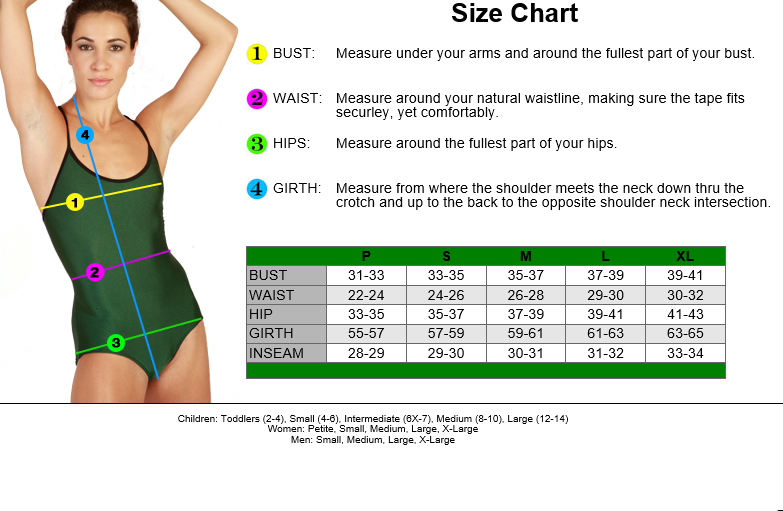 Mariia Leotard Size Chart