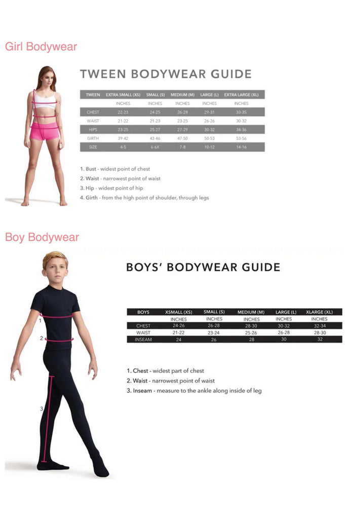 Sizing Charts, Sizing Guides