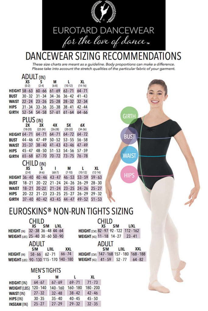 Dancewear Solutions Size Chart