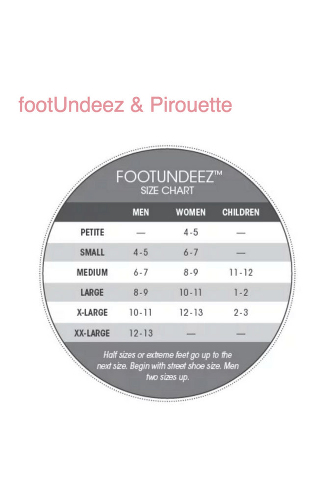 FootUndeez Sizing Chart
