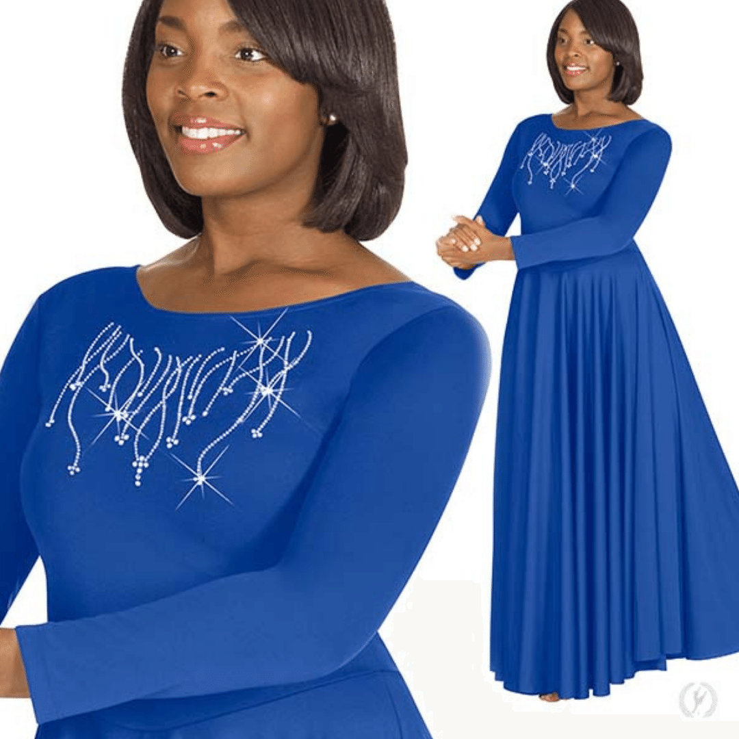  Yeahdor Womens Long Sleeve Praise Dance Dress Color