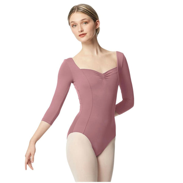 Lulli Women Pinch Front Tactel Long Sleeve Leotard Alla