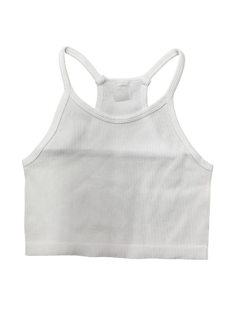 Essential Racerback Ribbed Halter Crop — DanceWear Corner