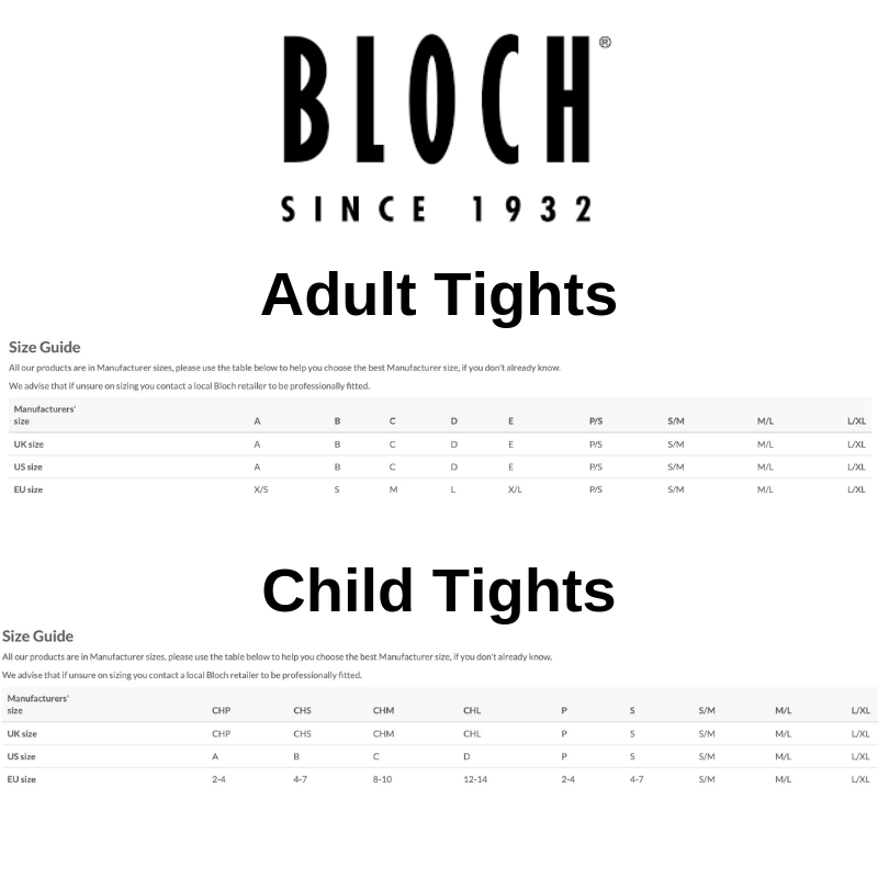 bloch footed tights