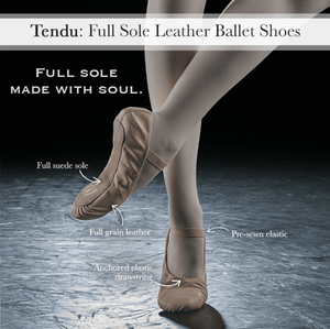 eurotard tendu full sole leather ballet slipper - child