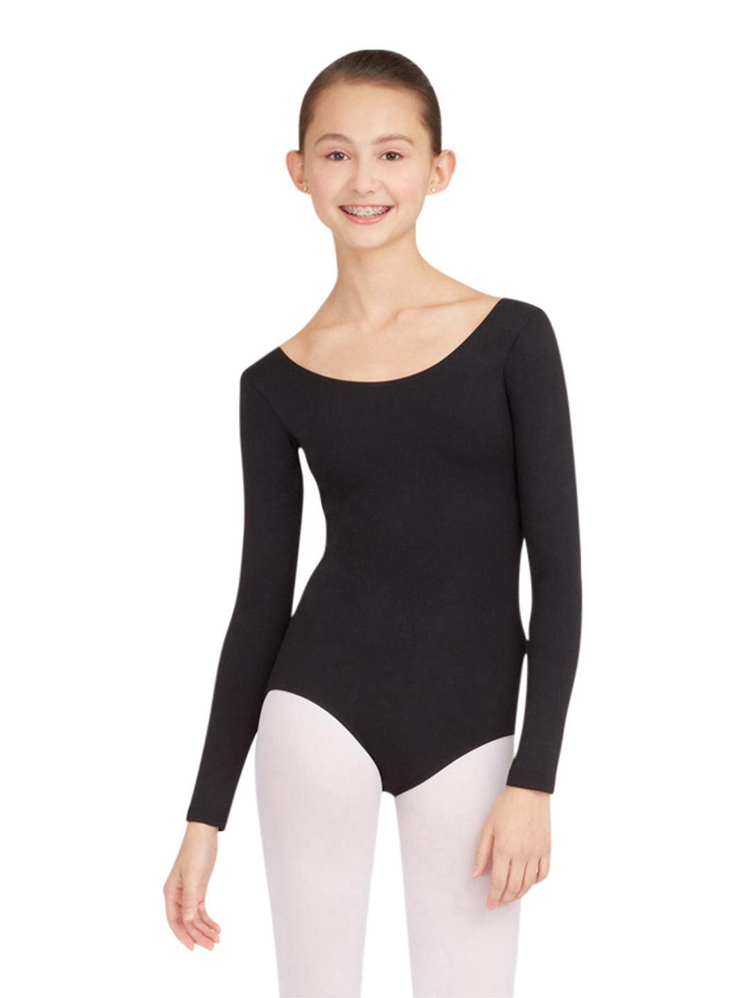 Zuri Black Striped Leotard Top with Collar