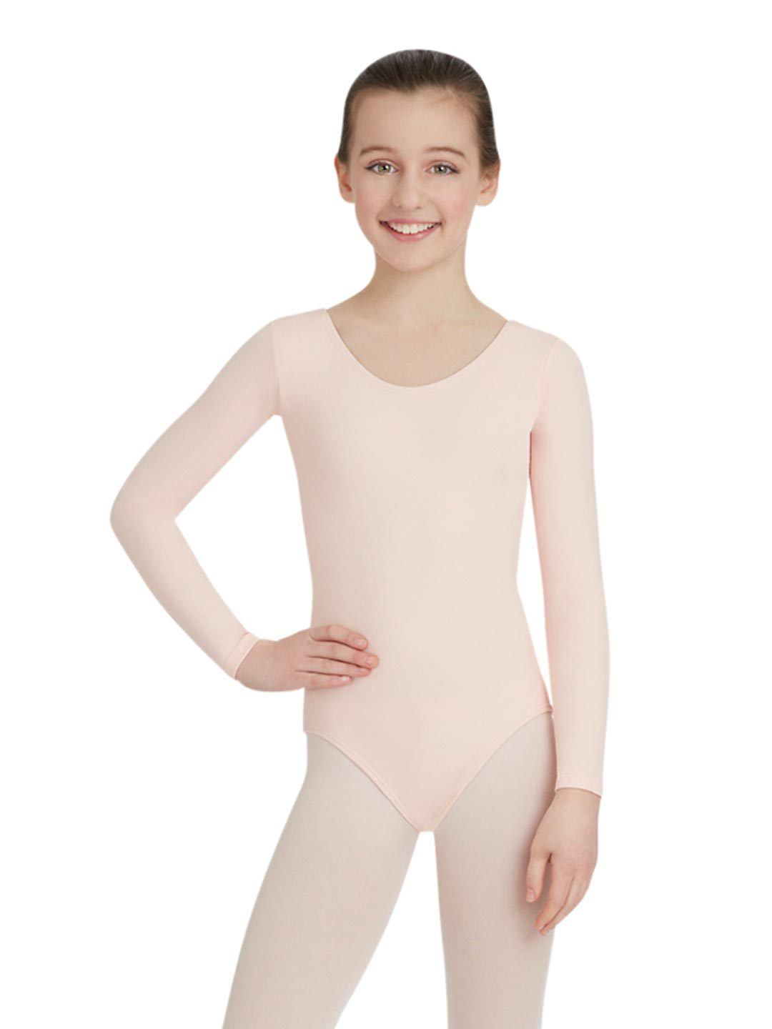 long sleeve pink leotard