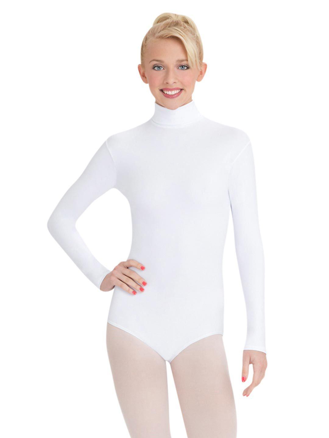 white leotard with skirt