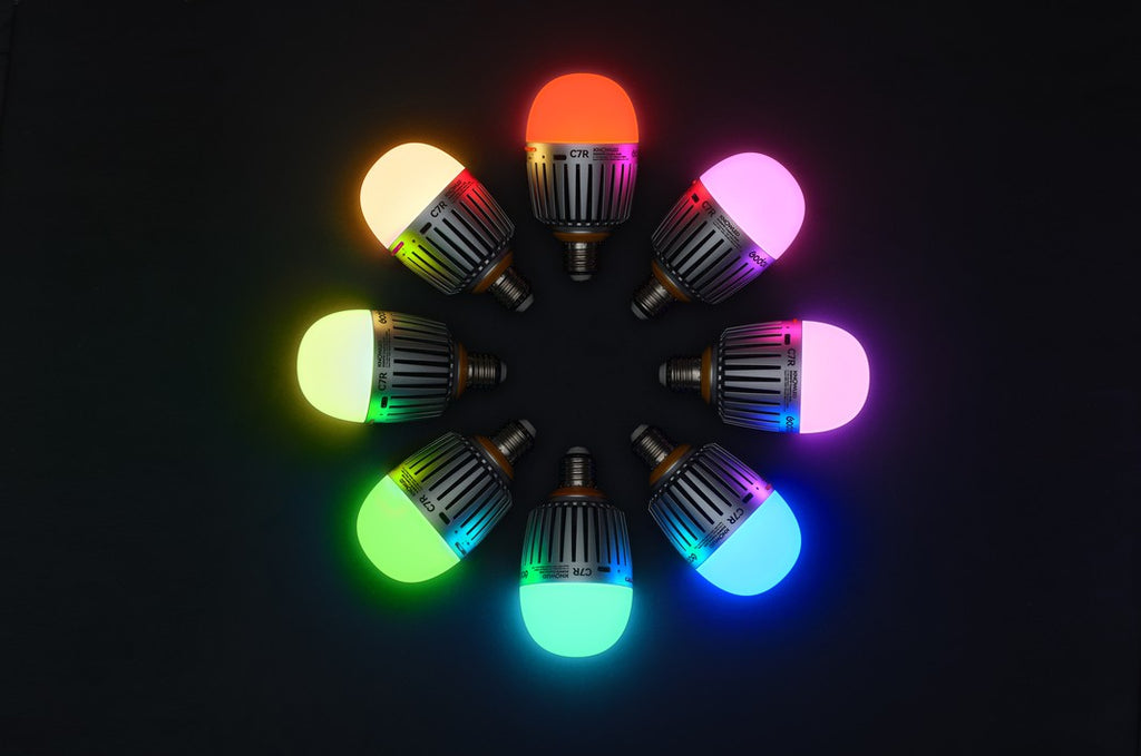Godox C7R and C10R RGB LED Light Bulbs By PixaPro
