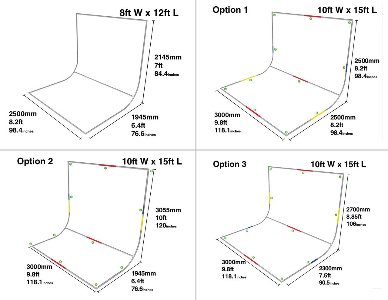 Large Easiframe Height configuration options