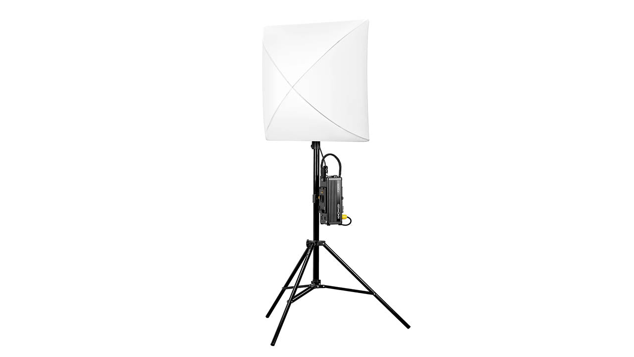 GODOX FP200 Pancake Lantern being use d on a Godox KNOWLED F200Bi