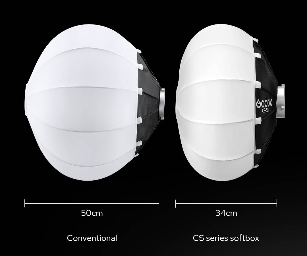 Godox CS-T Series Lanterns are slimmer in profile compared to other similarly sized lantern diffusers