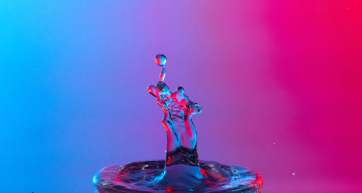 A water drop to show the high-speed video capabilities of the M600R