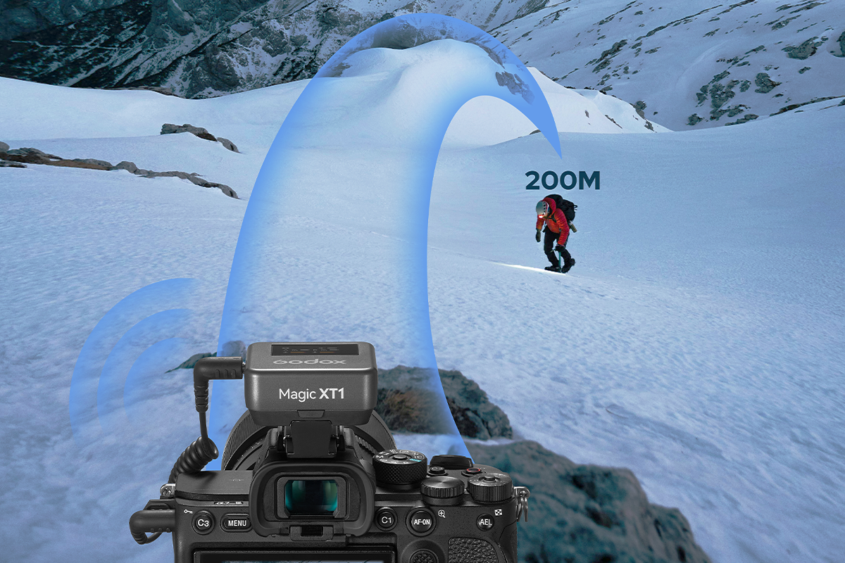 Godox Magic XT1 mic system's 200m Transmission Range