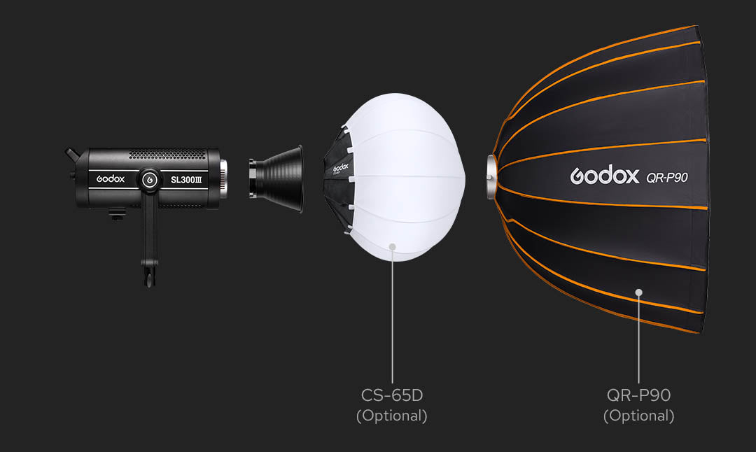 Godox SL-II Series compatibility with different modifiers