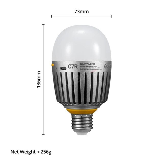 Godox C7R & C10R LED Light Bulb or Aputure B7C Creative Smart Bulb Light