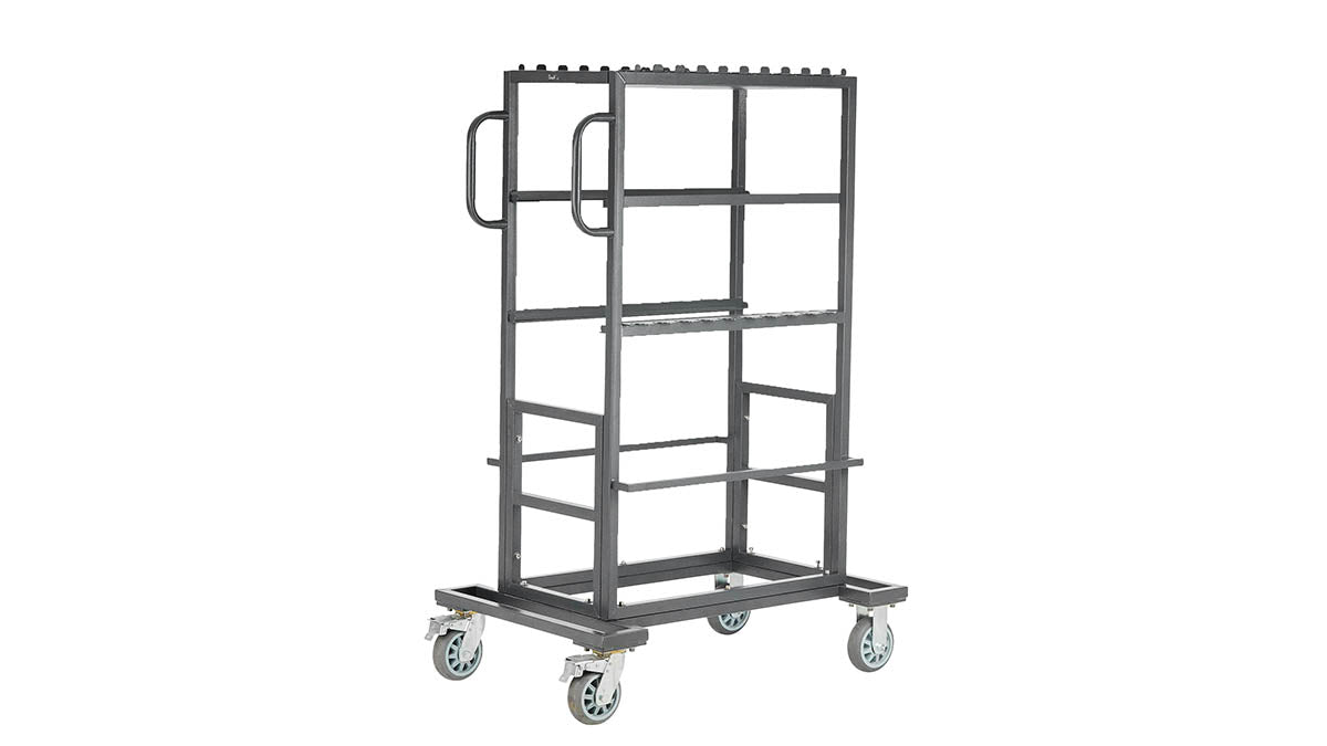 The PiXAPRO Dolly Cart Features a sold steel construction with a max. load of up to 200kg