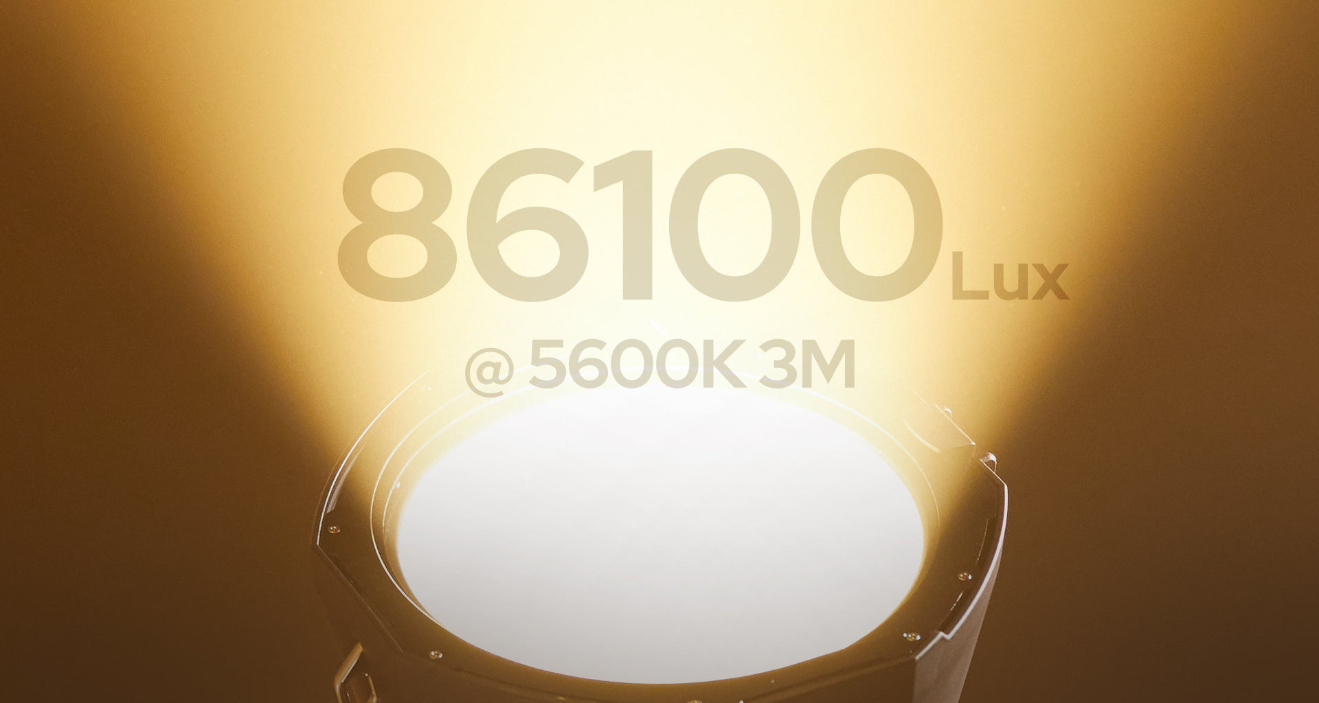 KNOWLED MG1200Bi Max. Lux output with GF14 Fresnel Lens