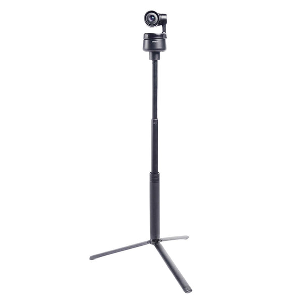 OBSBOT Extendable Tripod with Tail Air camera Attached to it