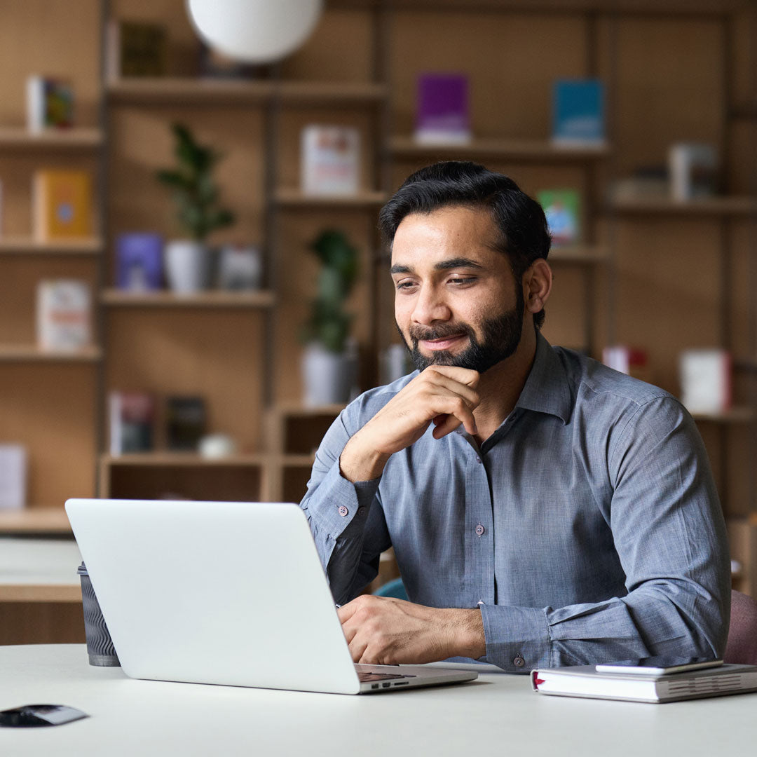 Man using a laptop