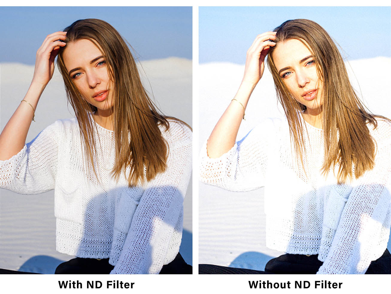 Images taken with and without the Obsbot ND filters