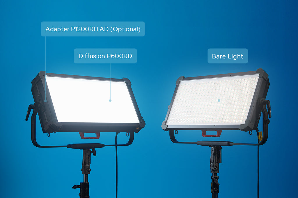 The Godox P1200R Being used with and without a diffuser (Sold Separately)