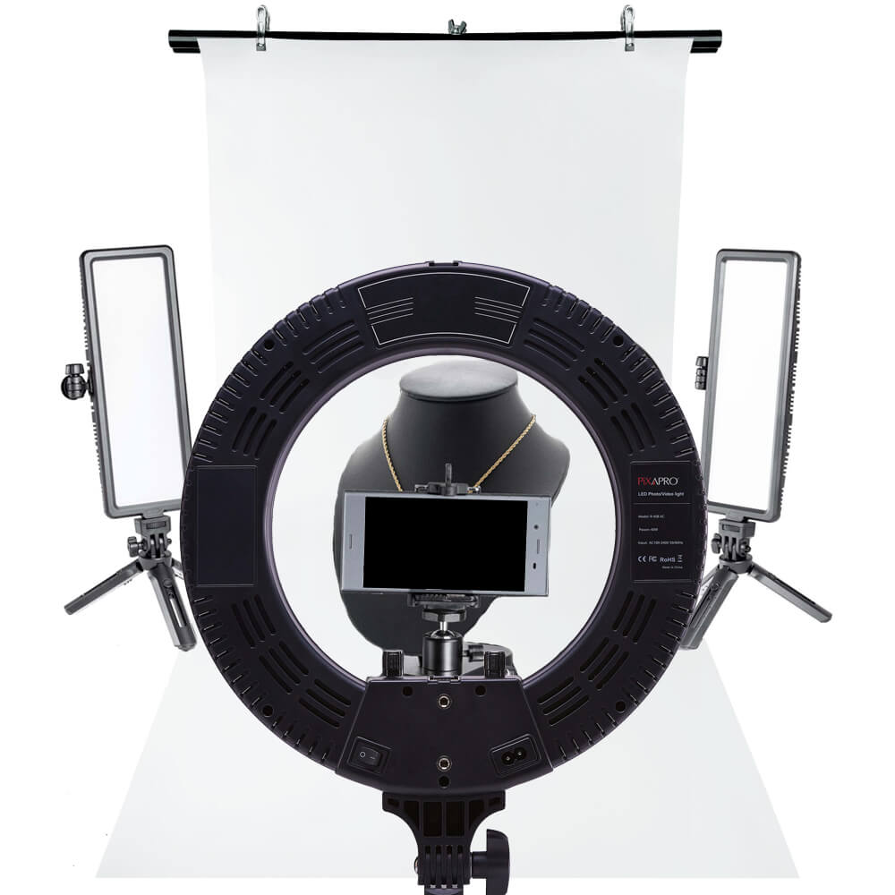 RICO140 Product Photography Lighting Kit + White Drop - PixaPro