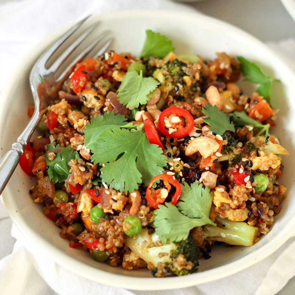 Kiwi Quinoa Fried 'Rice'