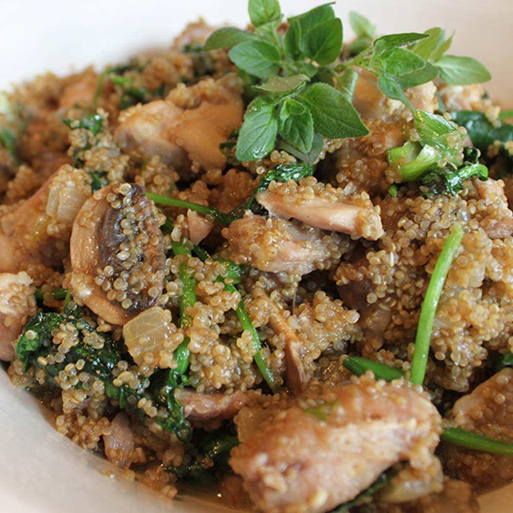 Chicken, Mushroom and Quinoa Risotto