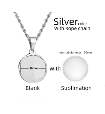 Sublimation Rotation Double Sided Necklace/pendant/gold Sublimation Necklace/  Blank Sublimation Pendants/silver Sublimation Necklace -  Norway